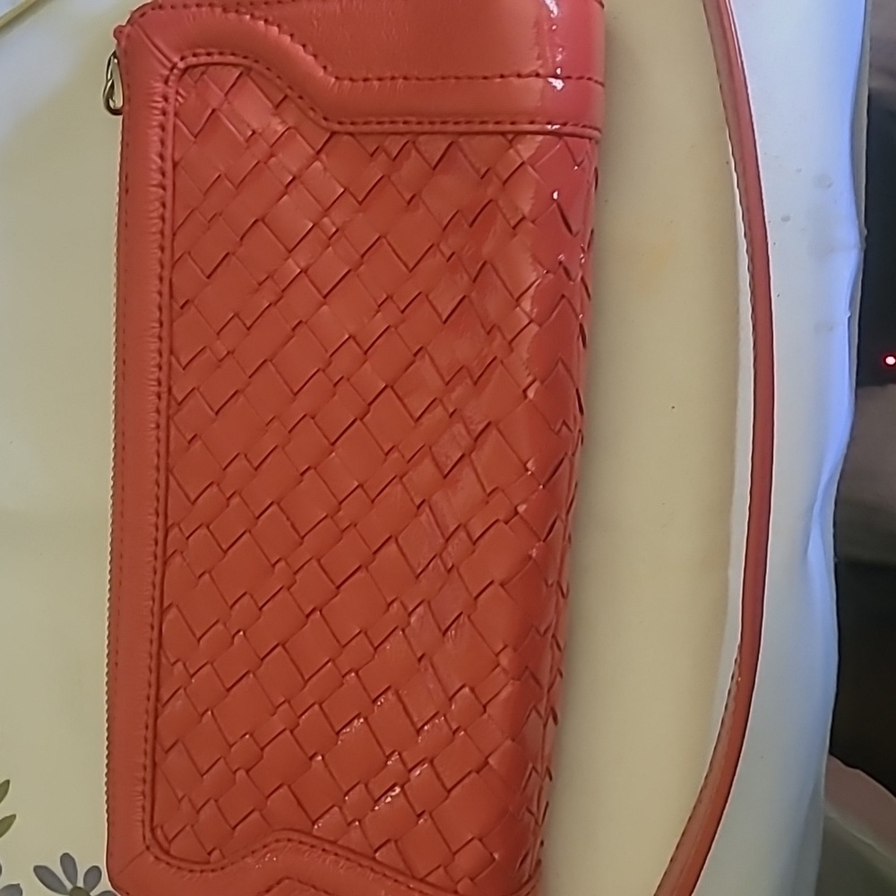 Elliott Lucca Red Patent Leather Woven Women's Bag